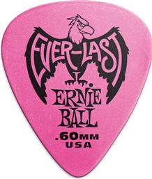 Ernie Ball Πένα Κιθάρας Everlast Pink Πάχους 0.60mm Συσκευασία 1τμχ