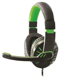 Esperanza Crow (Green) Over Ear Gaming Headset με σύνδεση 2x3.5mm Πράσινο από το e-shop