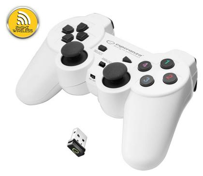 Esperanza Gladiator Ασύρματο Gamepad για PC / PS3 White από το e-shop