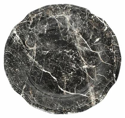 Espiel Marble Πιάτο Ρηχό Κεραμικό Μαύρο με Διάμετρο 27cm