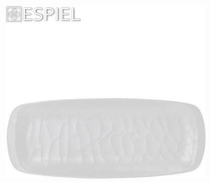 Espiel Wavy Πιάτο Ρηχό από Μελαμίνη Matte White 26.5x11cm