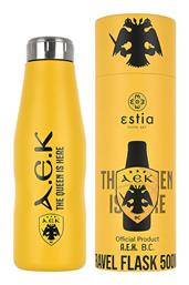 Estia AEK B.C. Official Μπουκάλι Θερμός Κίτρινο 500ml