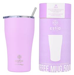 Estia Coffee Mug Save The Aegean 500ml Lavender Purple