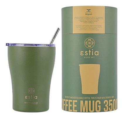 Estia Coffee Mug Save The Aegean Ποτήρι Θερμός Ανοξείδωτο BPA Free Forest Spirit 350ml με Καλαμάκι