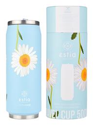 Estia Travel Cup Save the Aegean Ποτήρι Θερμός Ανοξείδωτο BPA Free DREAMY SKY 500ml με Καλαμάκι