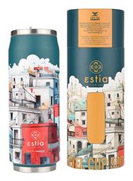 Estia Travel Cup Save the Aegean Ποτήρι Θερμός Ανοξείδωτο BPA Free URBAN MYTHOS 500ml με Καλαμάκι