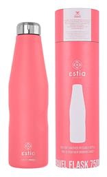 Estia Travel Flask Save the Aegean Ανακυκλώσιμο Μπουκάλι Θερμός Ανοξείδωτο BPA Free Fusion Coral 750ml