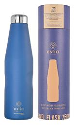 Estia Travel Flask Save the Aegean Μπουκάλι Θερμός Ανοξείδωτο BPA Free Denim Blue 750ml