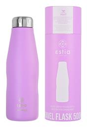 Estia Travel Flask Save the Aegean Μπουκάλι Θερμός Ανοξείδωτο BPA Free Lavender Purple 500ml