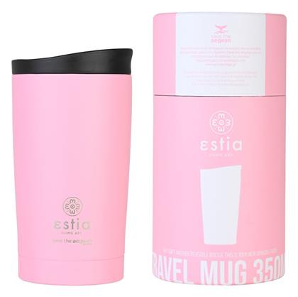 Estia Travel Mug Save The Aegean 350ml Blossom Rose