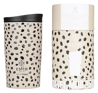 Estia Travel Mug Save The Aegean 350ml Leopard Taupe