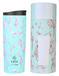 Estia Travel Mug Save The Aegean Ποτήρι Θερμός Ανοξείδωτο BPA Free Blosson Green 500ml