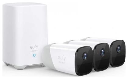 Eufy Eufycam 2 Ολοκληρωμένο Σύστημα CCTV Wi-Fi με Control Hub και 2 Ασύρματες Κάμερες 1080p & FHD