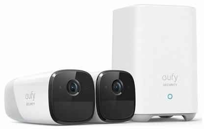 Eufy Eufycam 2 Pro Ολοκληρωμένο Σύστημα CCTV Wi-Fi με Control Hub και 2 Ασύρματες Κάμερες 4MP 2K