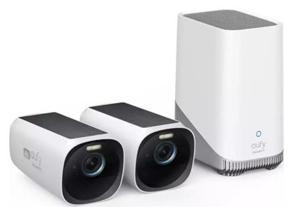 Eufy eufyCam 3 S330 Ολοκληρωμένο Σύστημα CCTV Wi-Fi με Control Hub και 2 Ασύρματες Κάμερες 8MP