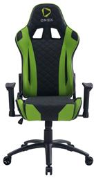 Eureka Ergonomic GX330-G Καρέκλα Gaming Δερματίνης με Ρυθμιζόμενα Μπράτσα Μαύρο/Πράσινο