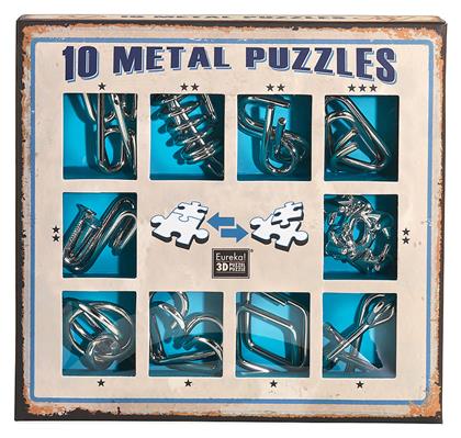 Eureka Puzzles 10 Puzzles Γρίφος από Μέταλλο Blue για 8+ Ετών 10-B από το Toyscenter