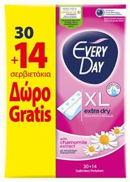 Every Day Extra Dry XL με Εκχύλισμα Χαμομηλιού Σερβιετάκια 30τμχ & 14τμχ από το Pharm24