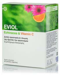Eviol Echinacea & Vitamin C Συμπλήρωμα για την Ενίσχυση του Ανοσοποιητικού 60 μαλακές κάψουλες από το Pharm24