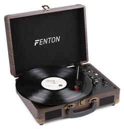 Fenton RP115 Βαλιτσάκι Πικάπ με Προενίσχυση και Ενσωματωμένα Ηχεία Καφέ Ξύλο