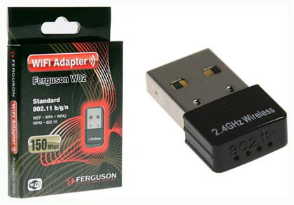 Ferguson W02 Ασύρματος USB Αντάπτορας Δικτύου 150Mbps από το e-shop