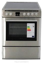 Finlux FLCM 6000A IX Κουζίνα 65lt με Κεραμικές Εστίες Π60εκ. Inox