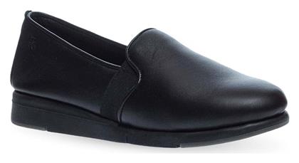 Flex&Go Δερμάτινα Γυναικεία Slip-On Μαύρα από το Parex