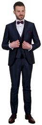 Fragosto Three Pieces Slim Fit Suit - Diamond Blue