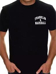 Franklin & Marshall Ανδρική Μπλούζα Κοντομάνικη Μαύρη από το Zakcret Sports