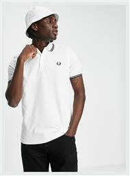 Fred Perry Ανδρικό T-shirt Κοντομάνικο Polo Λευκό από το Tobros