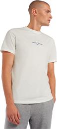 Fred Perry Ανδρικό T-shirt Λευκό με Λογότυπο από το Tobros