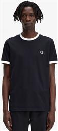 Fred Perry Ανδρικό T-shirt Μαύρο με Λογότυπο