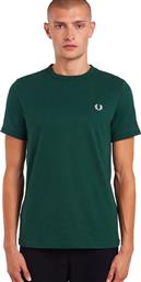Fred Perry Ανδρικό T-shirt Πράσινο Μονόχρωμο από το Tobros