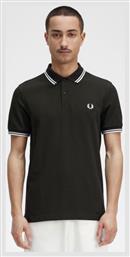 Fred Perry Twin Tipped Ανδρική Μπλούζα Κοντομάνικη Polo Πράσινη από το Tobros