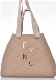 FRNC Γυναικεία Τσάντα Ώμου Μπεζ
