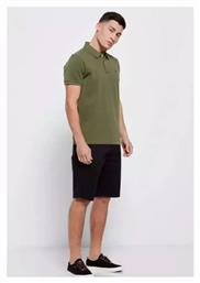 Funky Buddha Ανδρική Μπλούζα Κοντομάνικη Polo Khaki από το Z-mall