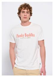 Funky Buddha Ανδρικό T-shirt Λευκό με Στάμπα από το Outletcenter