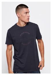 Funky Buddha Ανδρικό T-shirt Navy Μπλε Μονόχρωμο