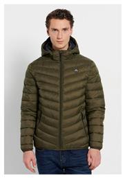 Funky Buddha Μπουφάν Puffer Khaki / Blue