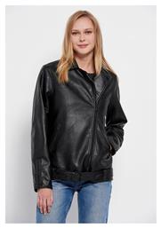 Funky Buddha Γυναικείο Biker Jacket Μαύρο