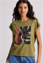 Funky Buddha Γυναικείο T-shirt Χακί από το Altershops