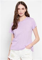 Funky Buddha Γυναικείο T-shirt με V Λαιμόκοψη Lavender από το Outletcenter