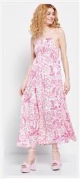 Funky Buddha Maxi Καλοκαιρινό All Day Φόρεμα με Τιράντα Ροζ