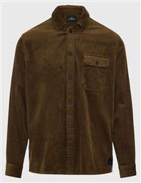 Funky Buddha Overshirt Κοτλέ Πουκάμισο Χακί