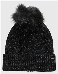 Funky Buddha Pom Pom Beanie Γυναικείος Σκούφος Πλεκτός σε Μαύρο χρώμα από το Funky Buddha