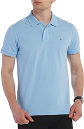 Gant Ανδρικό T-shirt Κοντομάνικο Polo Pacific Blue