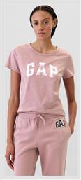 GAP Logo Γυναικείο T-shirt Ροζ, Lilas Pink από το Modivo