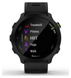 Garmin Forerunner 55 42mm Αδιάβροχο Smartwatch με Παλμογράφο (Black)