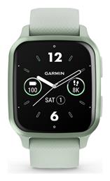 Garmin Venu Sq 2 Aluminium 40mm Αδιάβροχο Smartwatch με Παλμογράφο (Metallic Mint Aluminium Bezel with Cool Mint Case and Silicone Band)