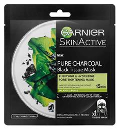 Garnier SkinActive Pure Charcoal Μαύρη Μάσκα Προσώπου για Καθαρισμό 28gr